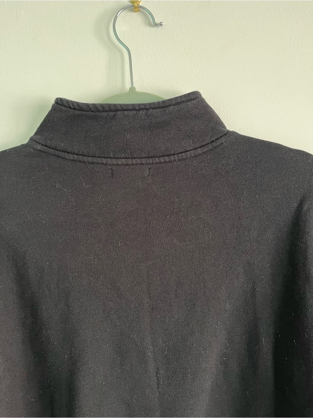 Polo Quarter Zip Cropped Sweatshirt with Hot Pink Logo - Picture 6 of 11